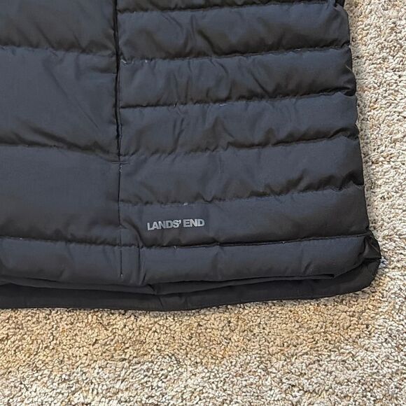 Lands End Black Down Filled Puffer Vest Size 3X - Picture 5 of 6